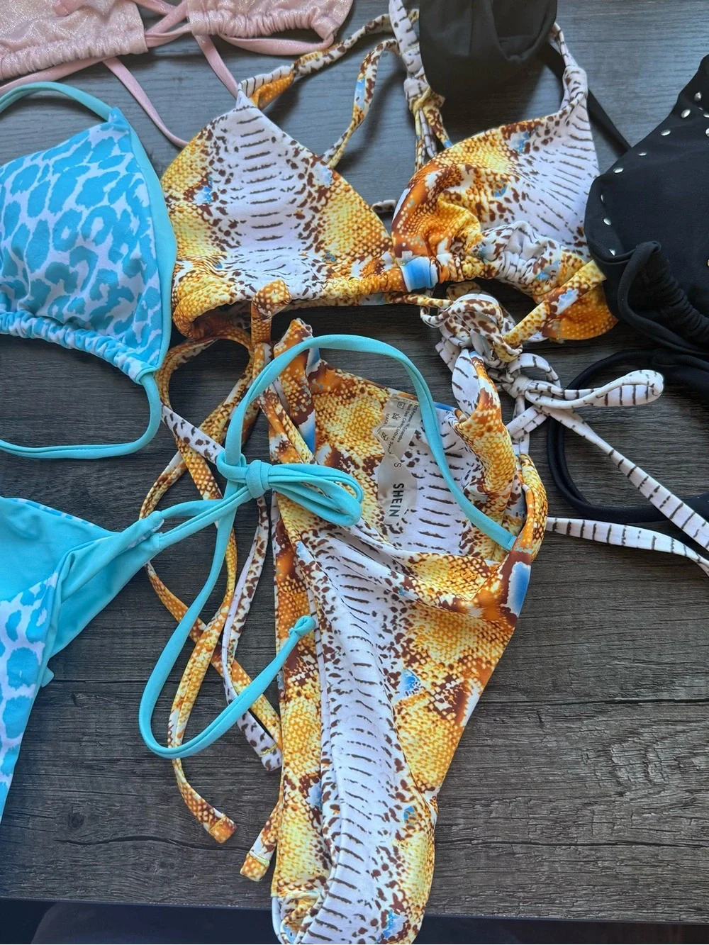Women's Mixed-Color Bikini Swimwear Set - Multiple Styles